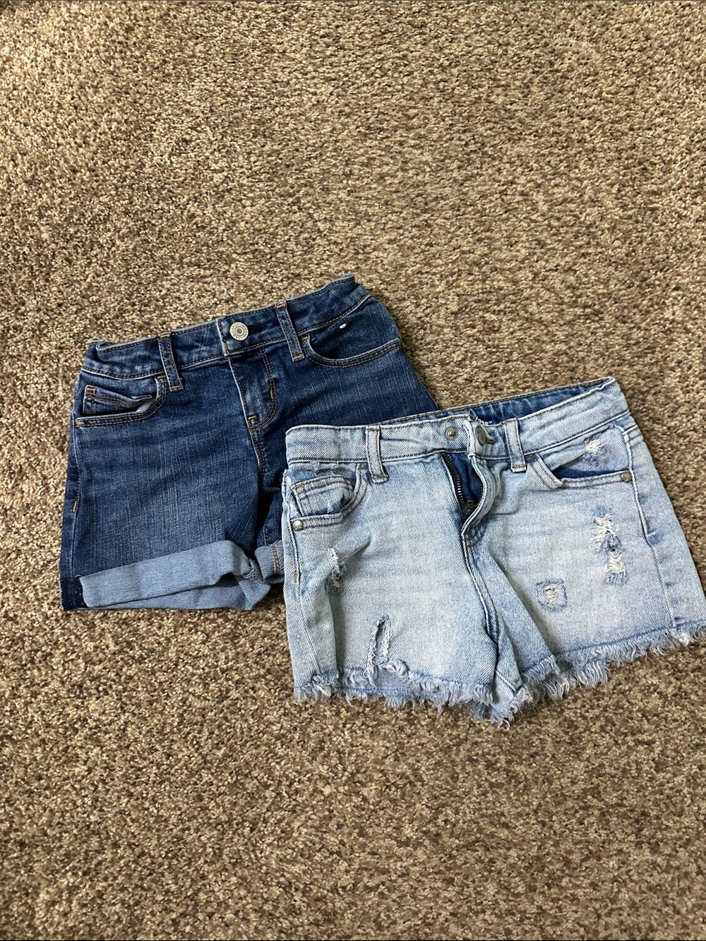 Kid’s Denim Shorts Duo - Dark Blue and Light Blue